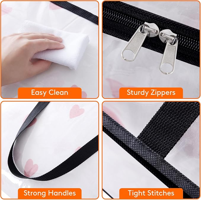 Lifewit 75L Clear Clothes Storage Bags,Plastic Foldable Blanket Storage Bag | 3 Pack Vinyl Foldable Moving Bags with Zipper, Closet Organizers and Storage Containers for Bedding, Duvet, Comforter - Image 7