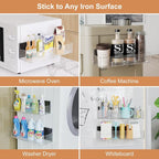 Mystozer Magnetic Spice Rack for Refrigerator, Kitchen Organizer and Storage Shelf, Clear(4 Pack) - Image 5