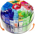 Drink Packet Organizer for Powdered Drink Mix,Powder Packet,Water Packet,Water Flavor Packet,hydration packets, Lazy Susan 360° Turntable Organizer for Drink Mix Necessities by Unknown