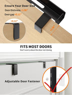 9-Tier Over Door Pantry Rack, Heavy Duty Metal Spice Organizer Shelf for Kitchen, Black - Image 4