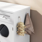 HOOBRO Double Laundry Hamper Cabinet, Hidden Laundry Cabinet with 2 Drawers & 2 Baskets, 20 Gallon Farmhouse Bathroom Laundry Hamper with 2 Clothes-Toss Holes, White WT36XY01 - Image 7