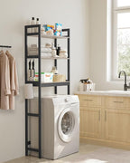SONGMICS 3-Tier Bamboo Over The Toilet Storage, Adjustable Shelf, 66.9''H - Image 2