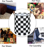 MAIZMZ Checkered Flag Canvas Storage Basket 63L Waterproof Laundry Hamper with Handles, Collapsible Racing Themed Organizer Bin for Boys Bedroom, Toys, Clothes, Gift Giving - Image 6