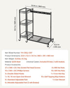 VEVOR Broom Holder with Cleaning Supplies Organizer, Garage Storage Metal - Image 7
