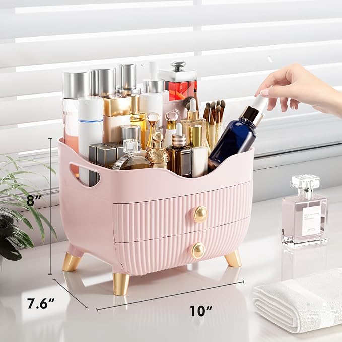 Makeup Organizer Countertop, Large Capacity Skincare Organizer for Vanity - Image 3
