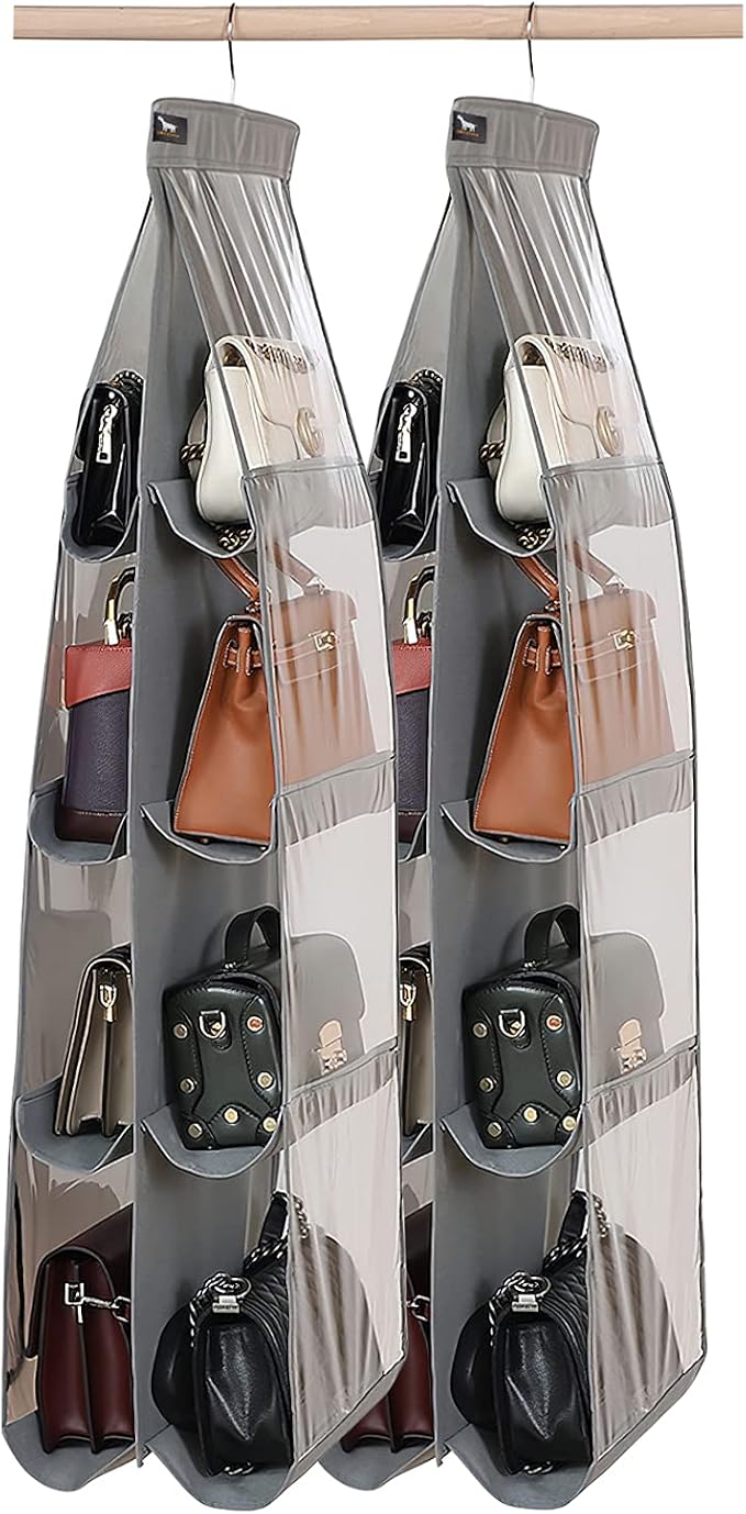 Purse Organizer for Closet, Heavy Duty Hanging Handbag Storage by Zebricolo