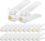CiBiZi Adjustable Shoe Slots Organizers Clear Shoe Space Saver Shoe Stacker Shoe Rack Holder Oraganizers for Closet Cabinet Storage Clear 20PACK by CiBiZiUS