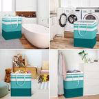 HomeHacks 2 Pack Large Laundry Baskets, Laundry Hampers Bags (Green 125Lx2) | Waterproof, Freestanding, Collapsible Clothes Hamper with Reinforced Handles in Laundry Room, Dorm, Bathroom, Bedroom - Image 6
