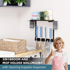 Wall Mount Broom Mop Holder - Image 3