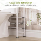 AmazerBath Bamboo Over The Toilet Storage Shelf, 3-Tier Bathroom Over Toilet Organizer Rack, Over Toilet Shelf, Space Saver, White - Image 7