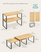 SONGMICS Cabinet Organizer Shelf, Set of 2 Spice Rack, Kitchen Storage - Image 6