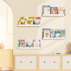 upsimples 2 Pcs 15" Acrylic Shelves for Wall Organize and Display, White - Image 6