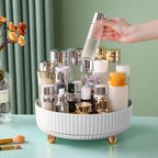 funest Makeup Perfume Organizer, 360 Degree Rotating Lazy Susan Cosmetic Desk Storage Lotions Display Case Round Tray with Large Capacity, for your Jewelry by funest
