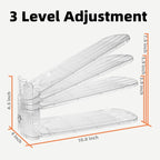 20 Pack Adjustable 50% Space-saving Shoe Slots Organizer, Clear - Image 3