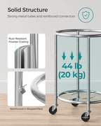 SONGMICS Laundry Basket with Wheels, 29 Gal., Steel Frame, Removable Bag - Image 7