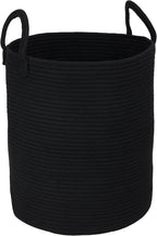 XUANGUO Black Cotton Rope Laundry Basket Hamper for Clothes Large by XUANGUO