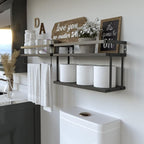 RICHER HOUSE Floating Shelves Bathroom, Wall Mounted Shelf Over Toilet - Image 6