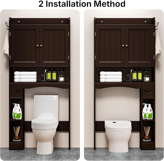 Ahomly Over The Toilet Storage Cabinet, 32.3" W, Grey - Image 6