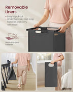 VASAGLE Laundry Hamper with Shelf, 3 Pull-Out Bags, 3 x 10.6 Gallons (40 L) - Image 7