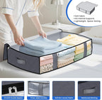 TasticTotes 8 Pack Under Bed Storage Containers, 60L Blanket Storage Bags - Image 3
