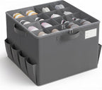 Varhomax Shoe Organizer Box for Closet, Fabric Storage Basket by Varhomax