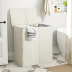 WOWLIVE 140L Double Laundry Hamper 2 Section with Lid and Removable Bags - Image 2