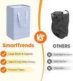 3-Pack Laundry Basket, Collapsible Laundry Hampers, 100L, Blue - Image 3