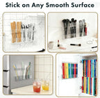 Acrylic Straw Holder for Cabinet Door - Child-Safe Organizer & Dispenser with Smooth Rounded Edges for Kitchen Accessories Storage, Adhesive Circles Included (Dark Transparent) - Image 7
