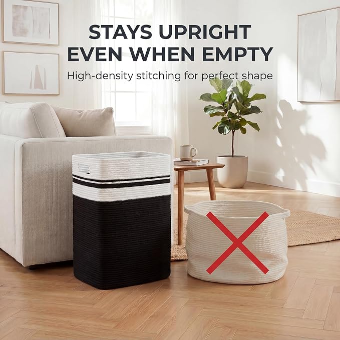 OIAHOMY 91L Laundry Hamper, XXXLarge Collapsible Laundry Basket Black - Image 9