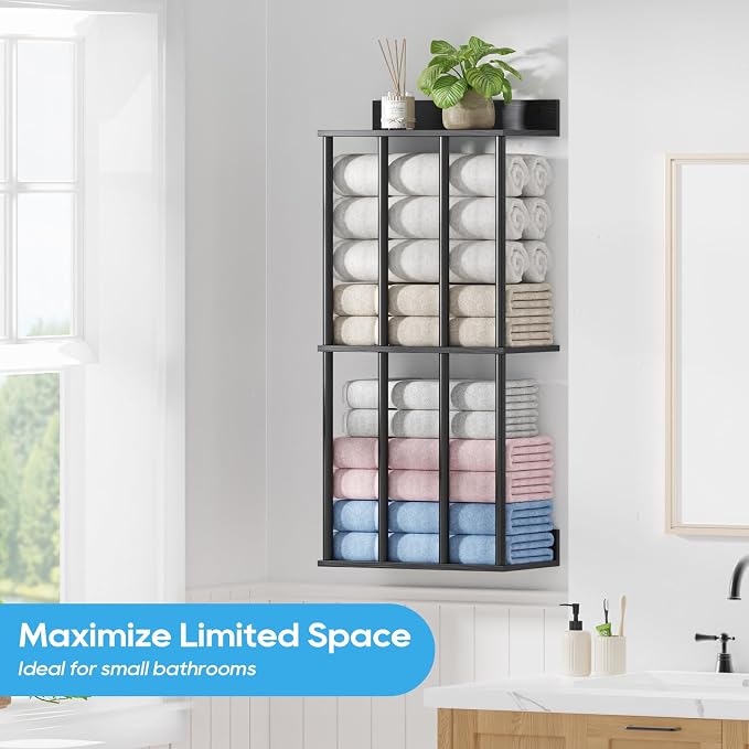 Towel Racks for Bathroom Wall Mounted, Updated 4 Bar Wall Towel Holder - Image 8