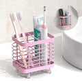 Luxspire Toothbrush Holders for Bathroom, Stainless Steel, 2 Slots, Pink by Luxspire