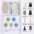 Clear Garment Bags for Hanging Clothes, 12 Pack 48 Inch Dress Covers - Image 3