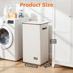 SOLEDI 100L Laundry Hamper with Lid, Large Collapsible Laundry Basket - Image 5