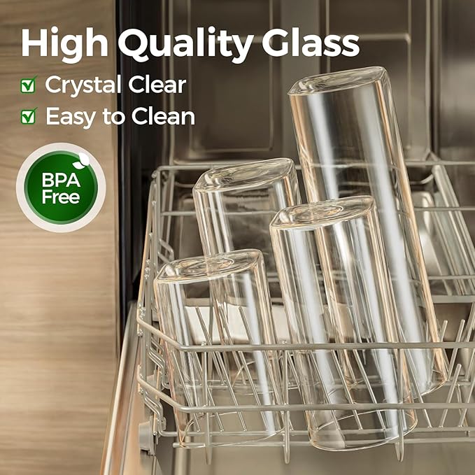Glass Pantry Storage Containers with Lids 1/1.6 Qt 6 Pack Square - Image 4