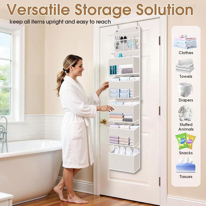 Over The Door Organizer Storage behind Door Hanging Organizer for Nursery - Image 8
