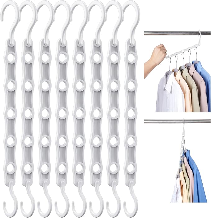 HOUSE DAY Space Saving Hangers 8 Pack, Closet Organizers and Storage | Space Saving by HOUSEDAY