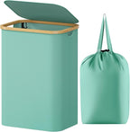 Lifewit 80L Large Laundry Basket with Lid, Removable Bags, Sage Green by Lifewit