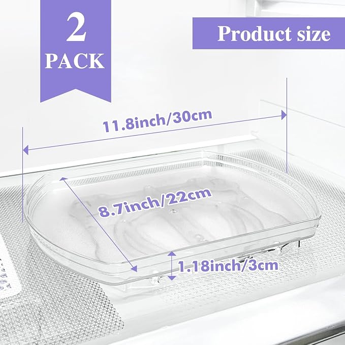 Incostar 360° Rotating Lazy Susan Turntable Organizer - Multifunctional 11.8" x 8.7" Rectangular Organizer for Refrigerator, Cabinet, Pantry, and Kitchen Countertop - Image 2