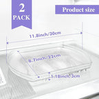 Incostar 360° Rotating Lazy Susan Turntable Organizer - Multifunctional 11.8" x 8.7" Rectangular Organizer for Refrigerator, Cabinet, Pantry, and Kitchen Countertop - Image 2
