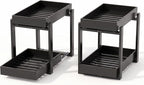 MHXW SXPN Bamboo Under Sink Organizer, 2 Pack Pull Out Cabinet Organizer - Image 9