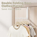 BAKON Over The Door Hanger Folding Clothes Drying Rack, Dorm Room Essentials for Guys Girls, Space Saving Over Door Hooks for Hanging Clothes Coat Towel Robe, College Dorm Essentialsls - 1 Pack - Image 3