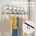 HOUSE DAY Black Plastic Hangers 120 Pack, Slim Space-Saving Clothes Hangers - Image 7