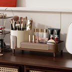 Booklov Rotating Makeup Organizer for Vanity Countertop, Coffee - Image 3