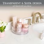 Oizeir Lazy Susan Turntable (2-Pack) - Clear Acrylic, Rotates 360 Degrees, Easily Organize Your Fridge, Cabinet or Counter - Carousel Storage for Food, Spices, Cosmetics - Image 5