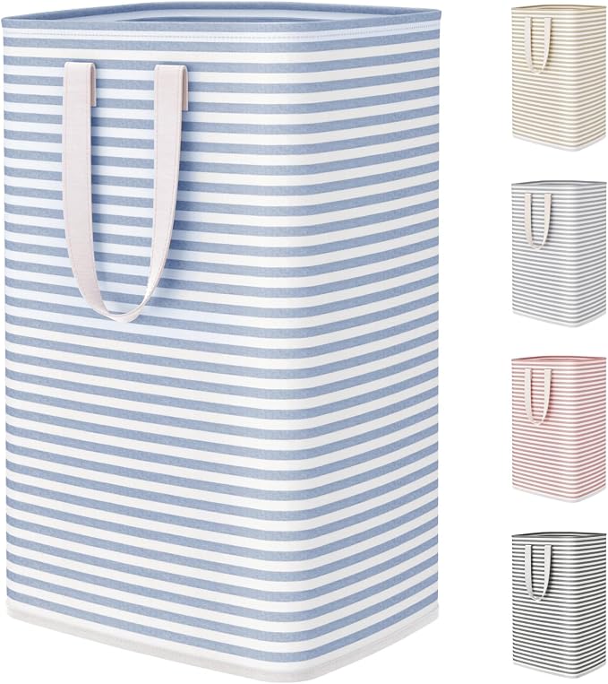 Lifewit 75L Large Collapsible Laundry Basket with Extended Handles, Blue by Lifewit