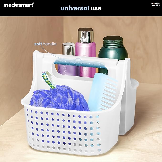 madesmart Shower Tote with Soft Grip Handle, Blue - Image 2