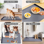 FLATO Waterproof Under Sink Mat, 28" x 22", Dark Gray - Image 6