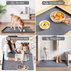 FLATO Waterproof Under Sink Mat, 34" x 22", Black - Image 6