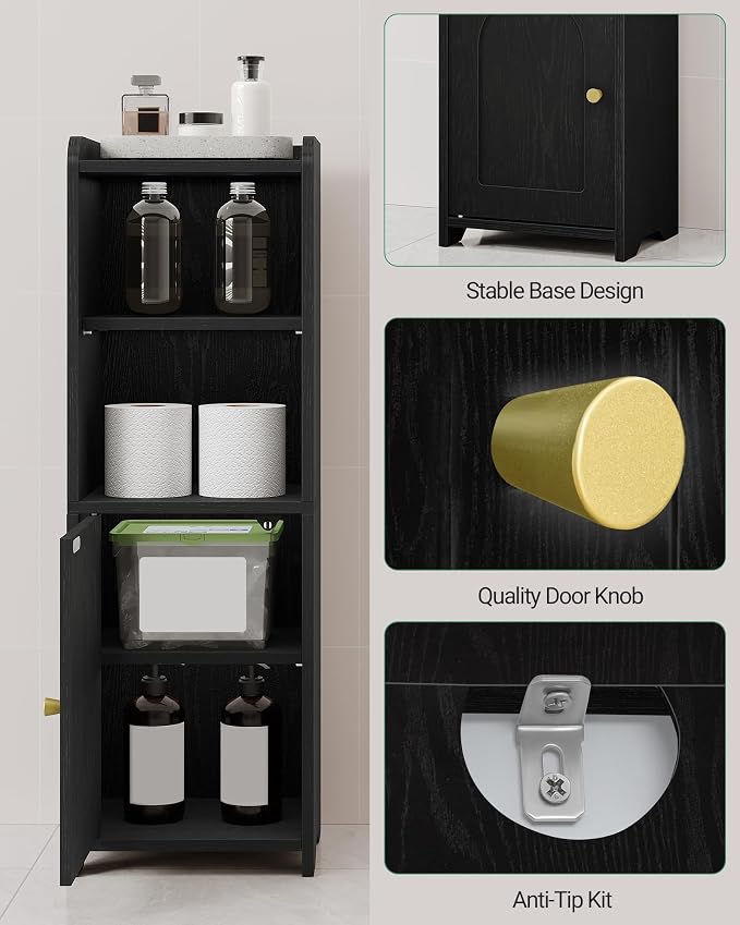 Hzuaneri Bathroom Storage Cabinet, Narrow Toilet Paper Cabinets with Doors - Image 6