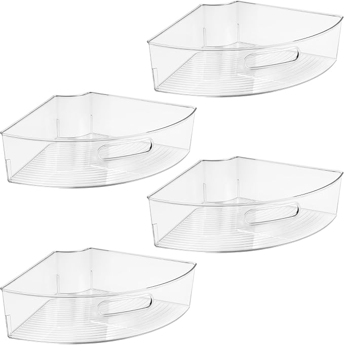 iDesign Clear Plastic 1/4 Wedge Bin, 4-Pack - Image 8